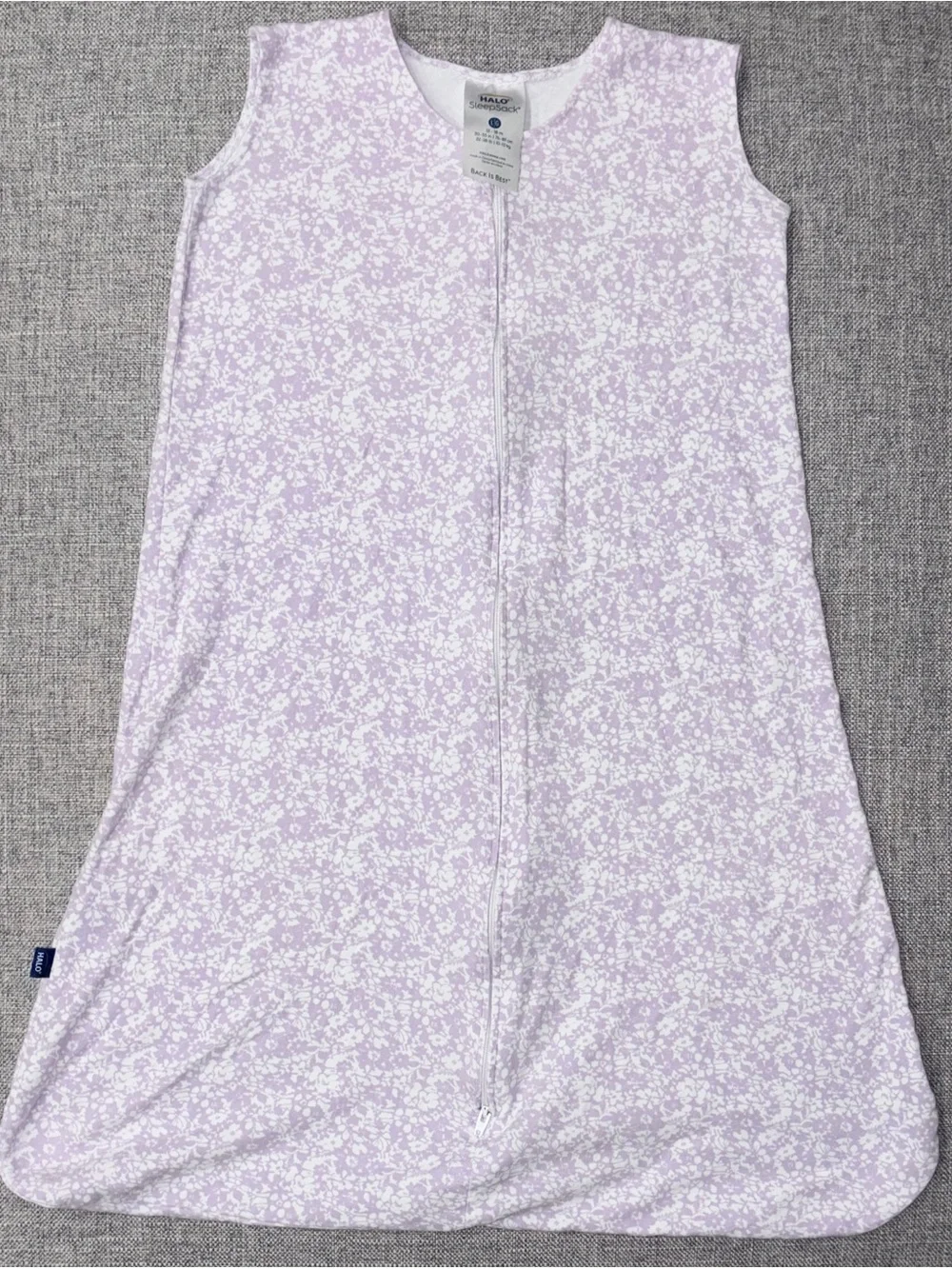 Halo Large (12/18m) lavender floral Sleepsack VGUC